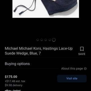 Micheal kors Hastings Lace up suede blue